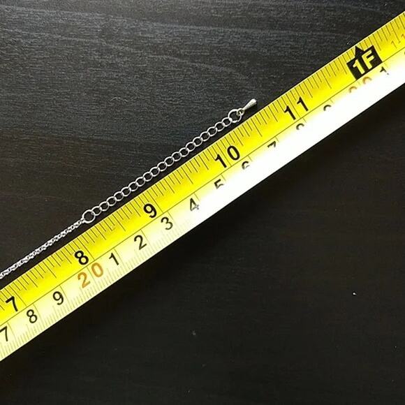 Silver and Blue Crystal Hearts Bracelet 8" - 10.5" fashion costume jewelry - Picture 5 of 7